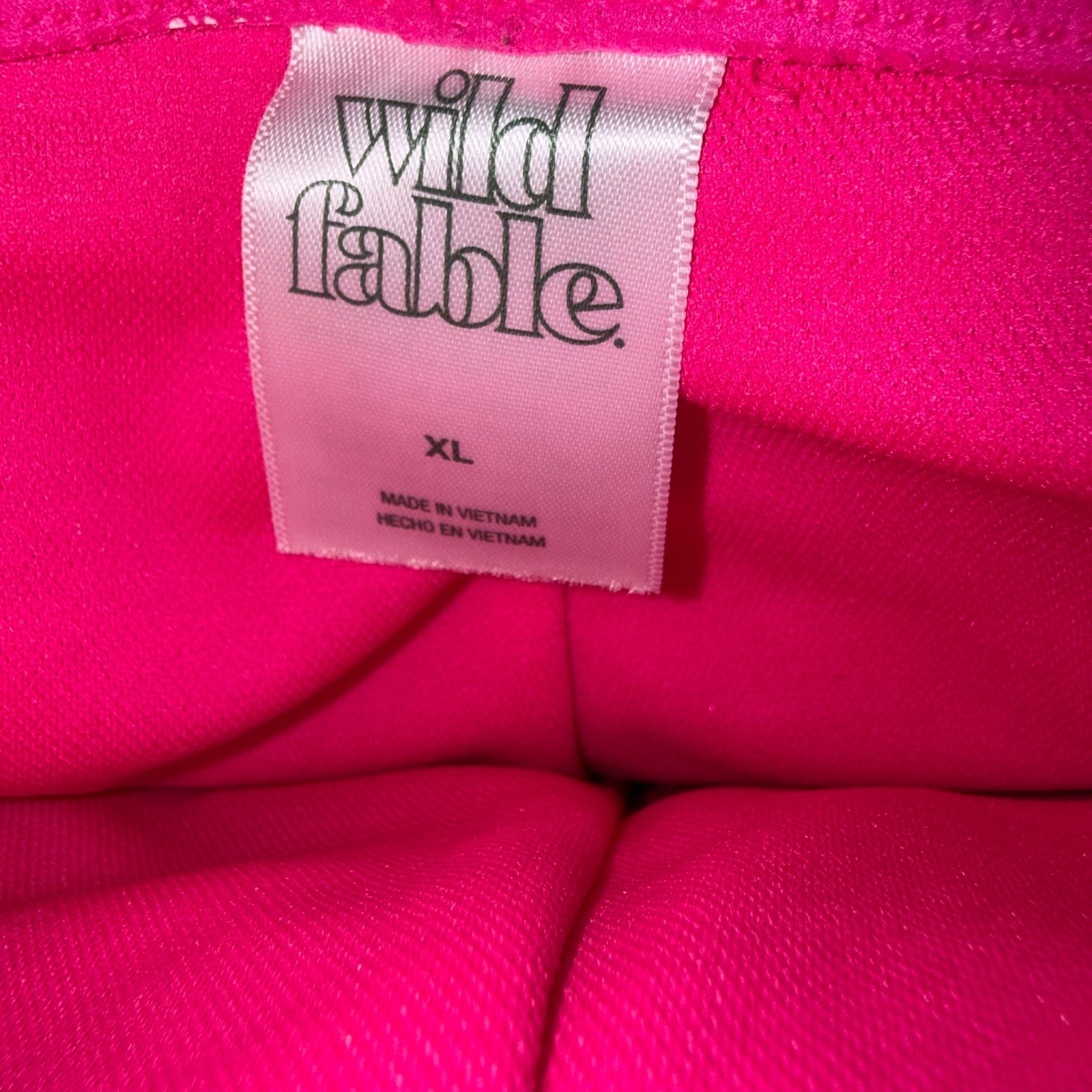 Wild Fable Womens Pink White Trim Dolphin Swimsuit Bottom Athletic Casual XL