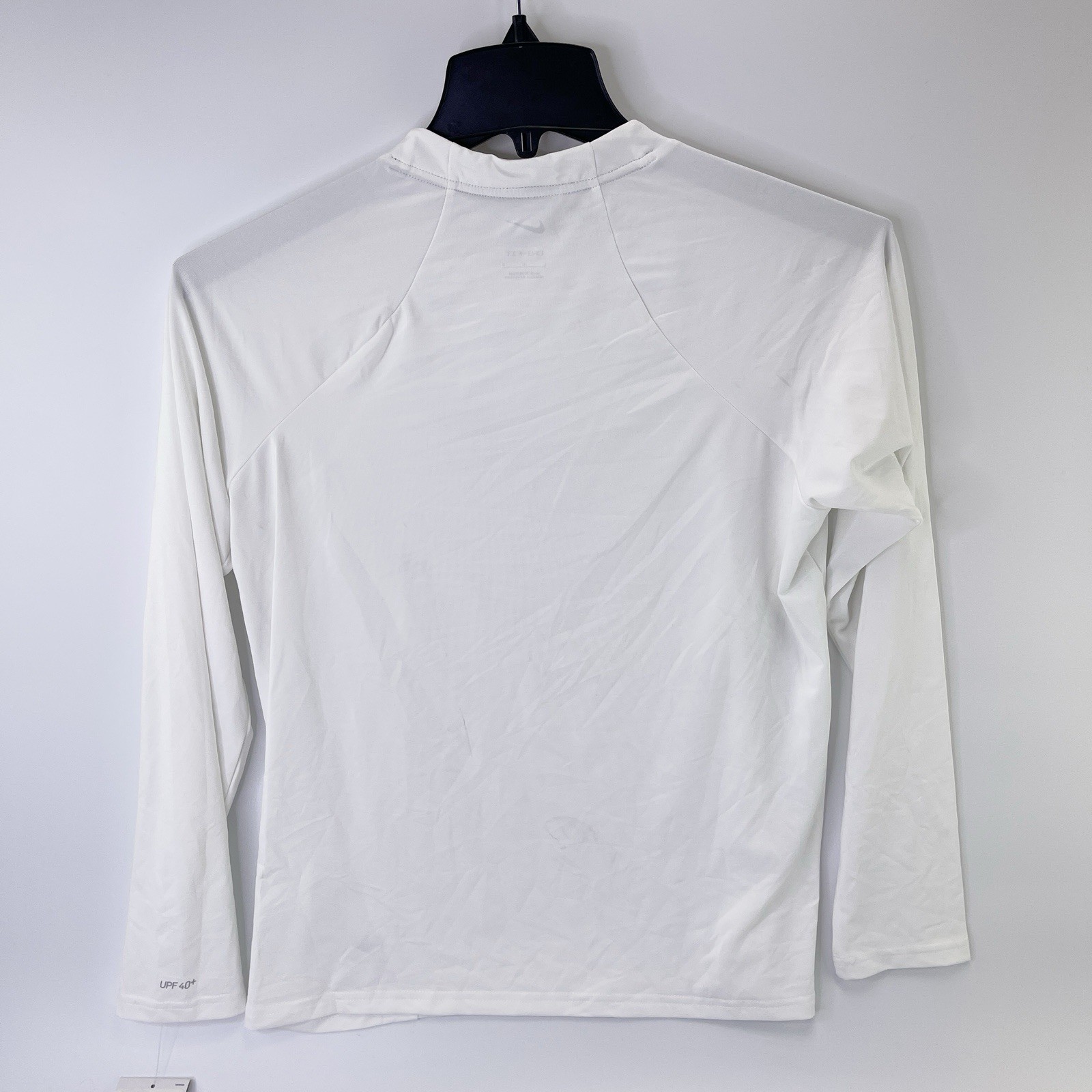 Nike Swim Women’s Essential Long Sleeve Hydro Rash Guard White Sz Large READ