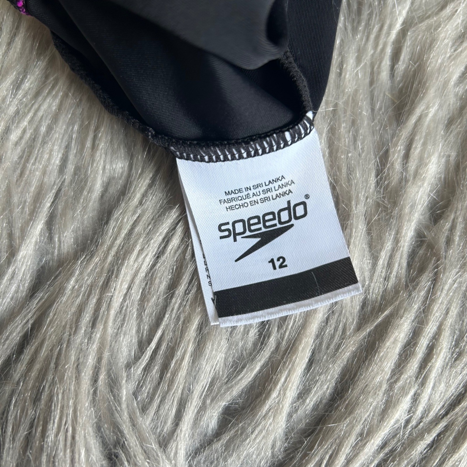 Speedo One Piece Swimsuit Womens Size 12 Black Swimwear Swim