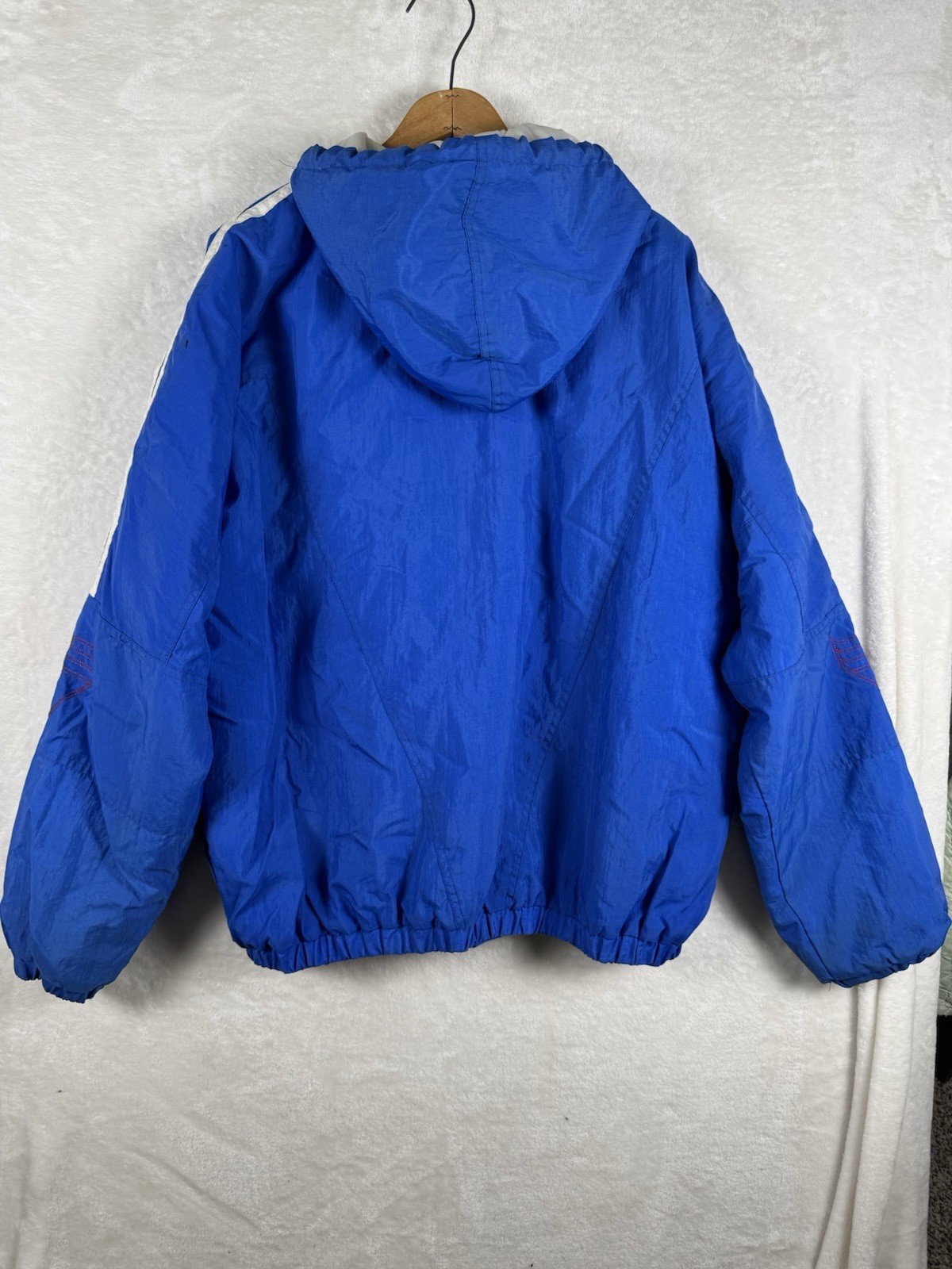 TYR XL Mens/unisex Swim Jacket Coat Blue nylon quilted rn 77370 windbreaker