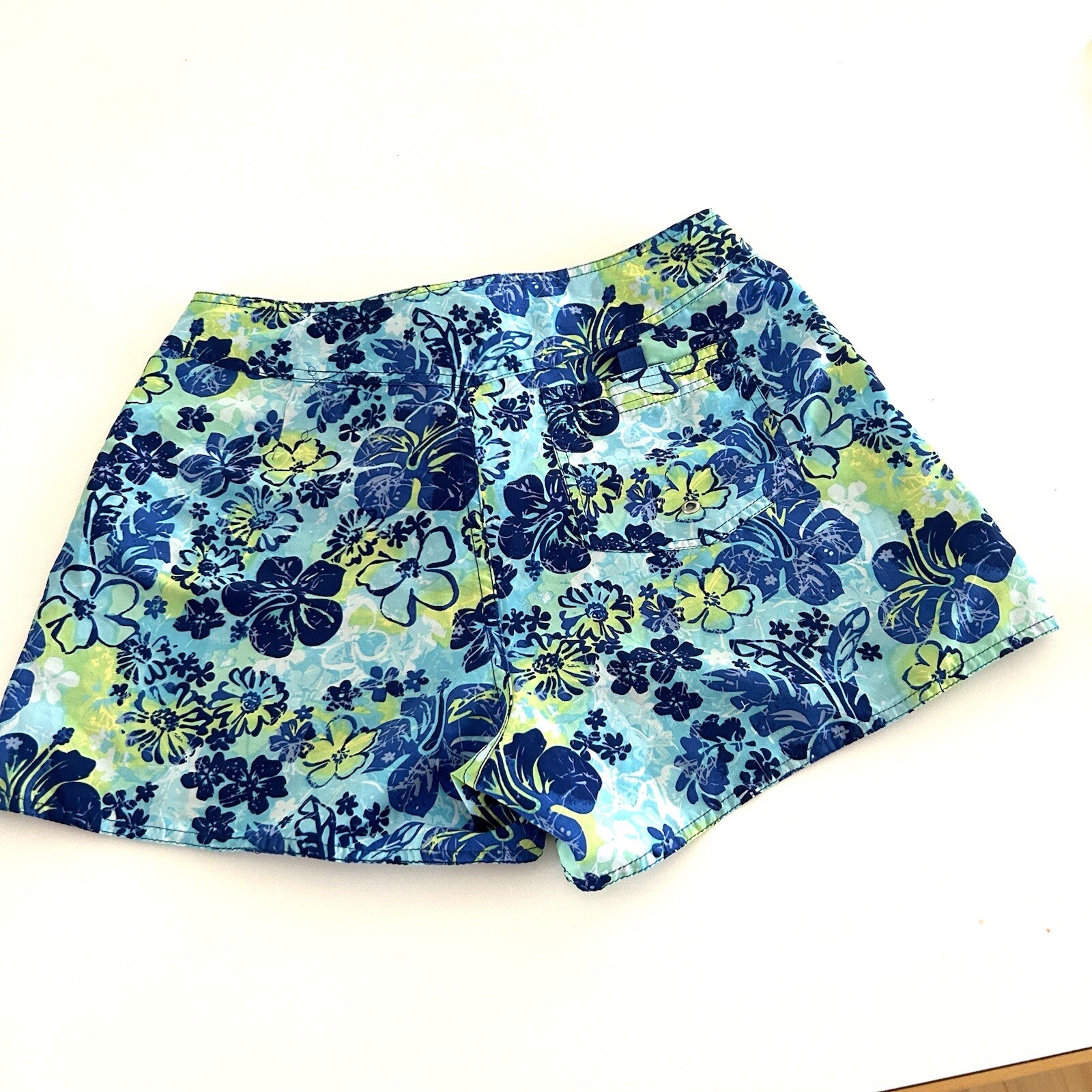 Catalina Ocean Gear S Swimming Board Shorts Floral Pocket Drawstring Nautical Mu