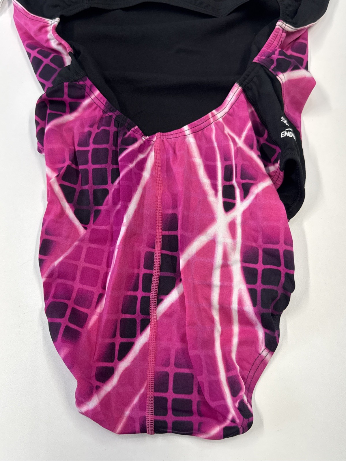 Speedo Womens Endurance Swimsuit One Piece Proback 10/36 Pink Black Patterned