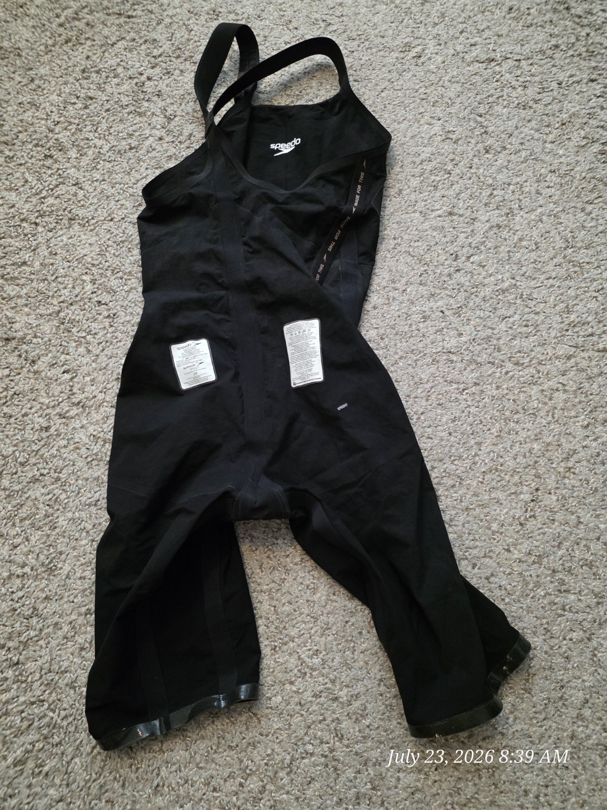 Speedo Women’s Competitive Kneeskin Swimsuit Size 24 Black