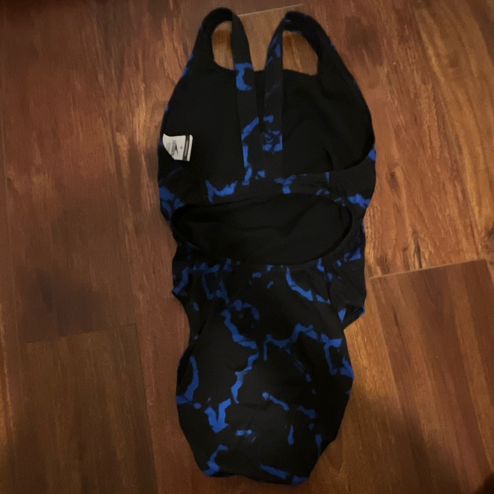 Speedo Endurance Racing Competitive One Piece Swimsuit Size 30 Blue/Black