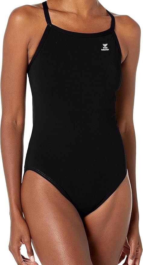 TYR Durafast Diamondfit Swimsuit Black Size 30 S Training One Piece NWT