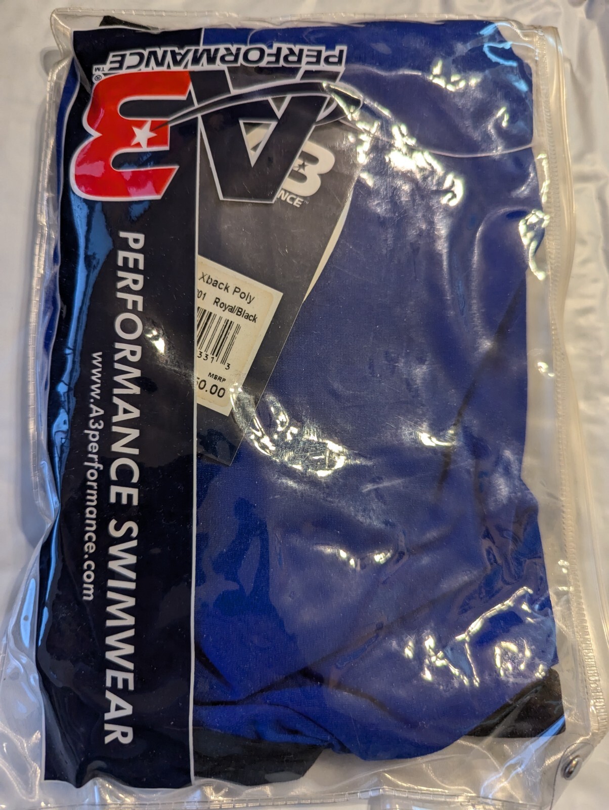 A3 Performance Xback Lycra blue size 22 girls female kids toddler NEW NWT