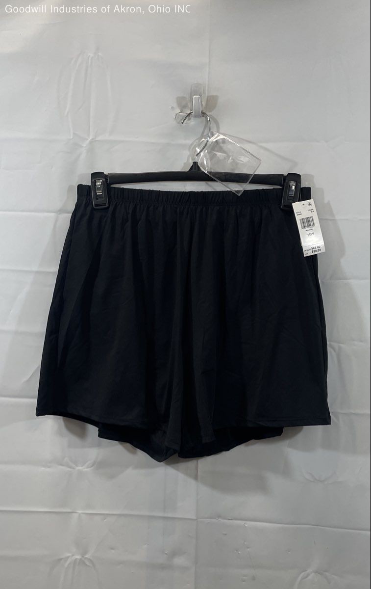 Leilani Women’s Plus Black Swim Shorts Board Shorts Cover Up NWT Sz 16W
