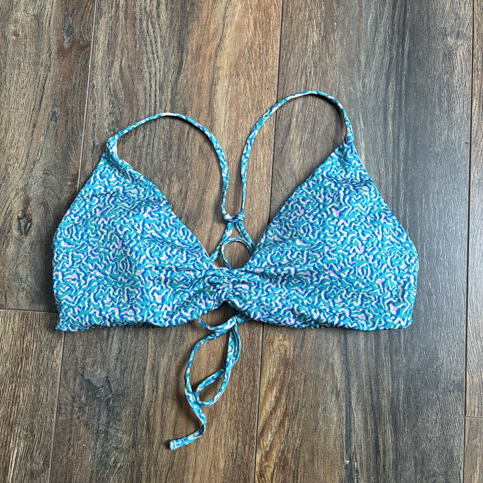 Patagonia WOMEN’S NANOGRIP SUNNY TIDE BIKINI TOP Swim Surf Beach EUC Size Large
