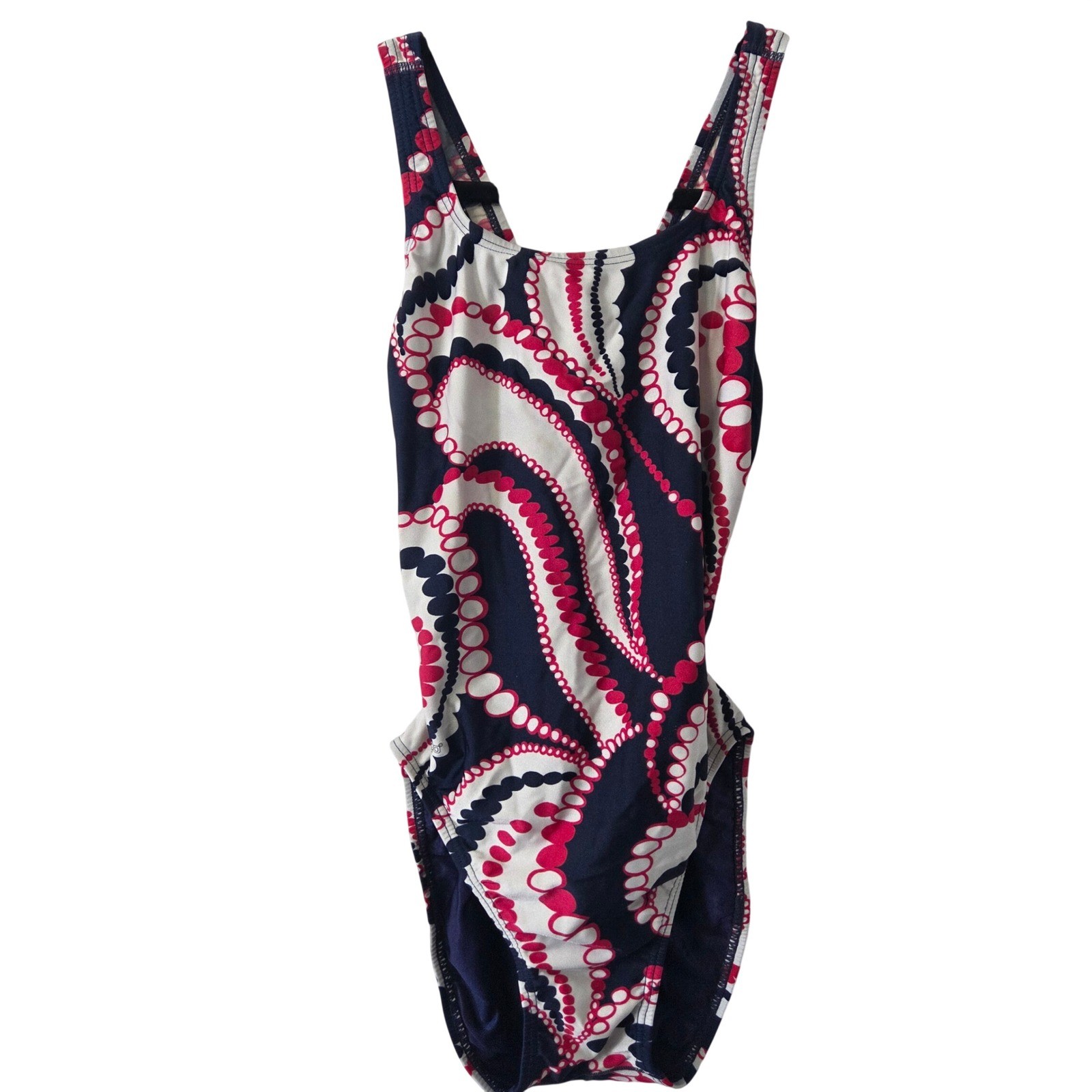 Speedo Crossback One Piece Swimsuit Abstract Print Competitive Swim 10/36