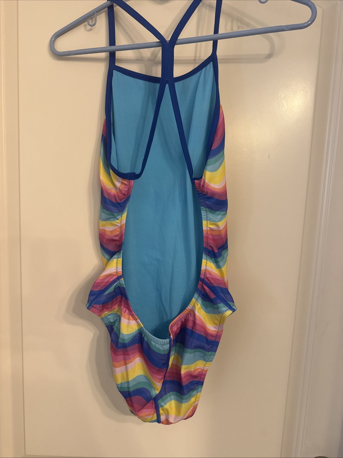 Speedo Women’s Edge Splice Crossback Swimsuit Blk/blue Sz 36