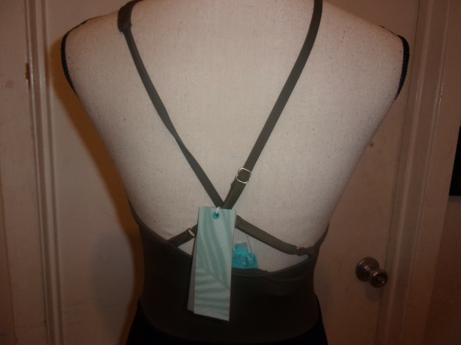 Coastal Blue Women’s Swimwear, One Piece Swimsuit, Size Small 4-6, Olive (C80)