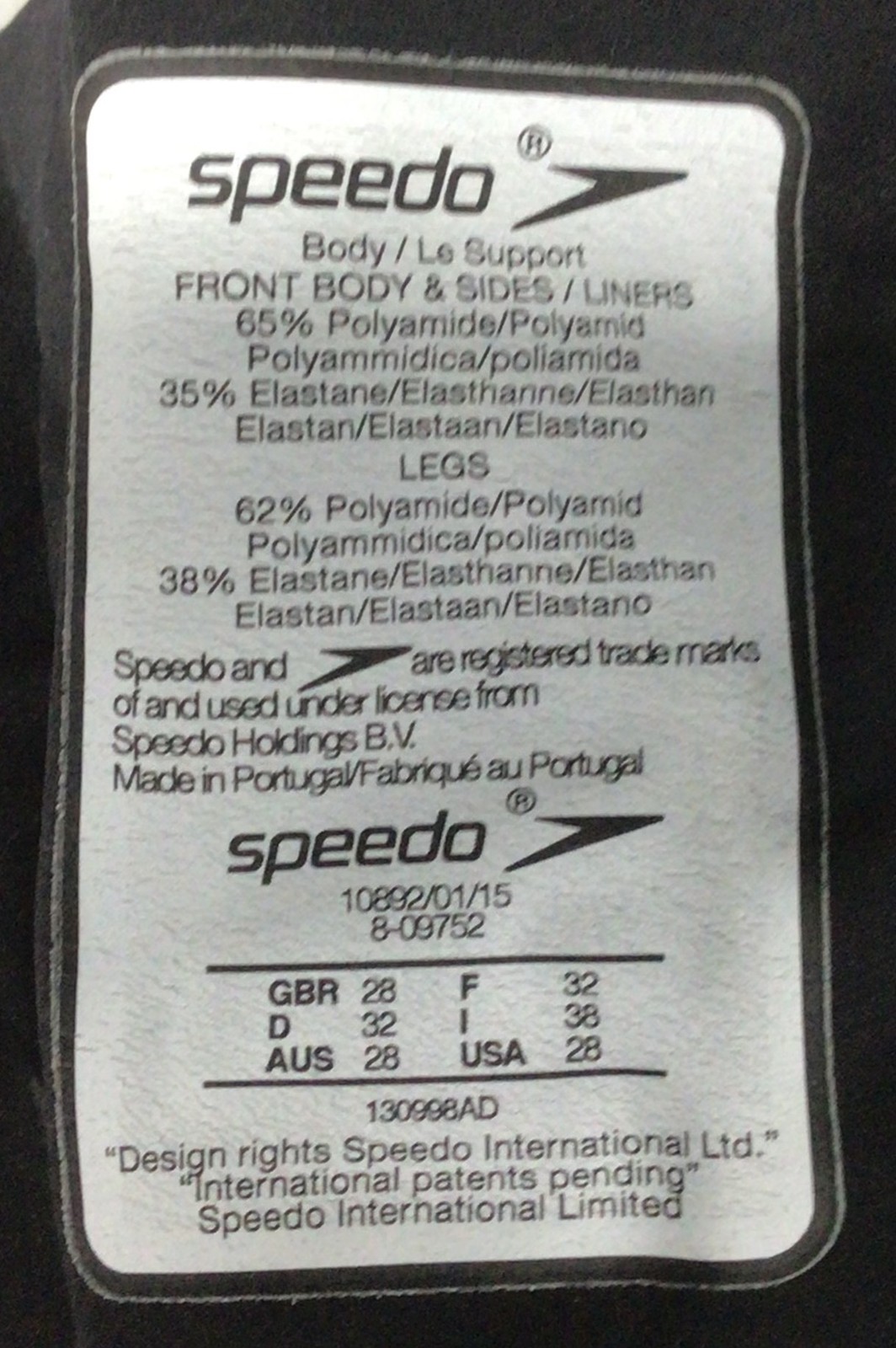 Speedo Fastskin LZR Racer X Openback Kneeskin Black, Women’s Size 28
