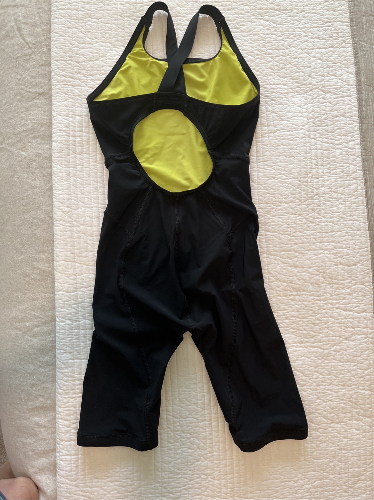 Speedo Vanquisher Kneeskin Tech Suit Black Size 30 12-Under Approved Legal EUC