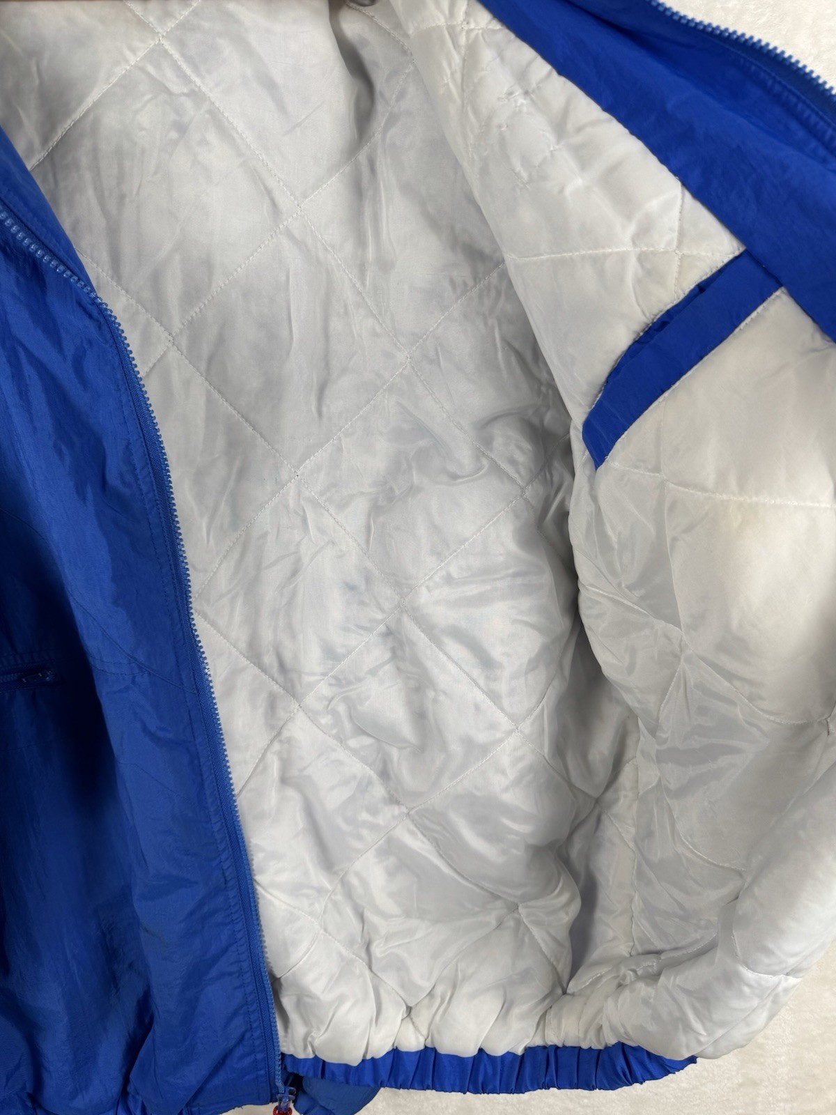 TYR XL Mens/unisex Swim Jacket Coat Blue nylon quilted rn 77370 windbreaker
