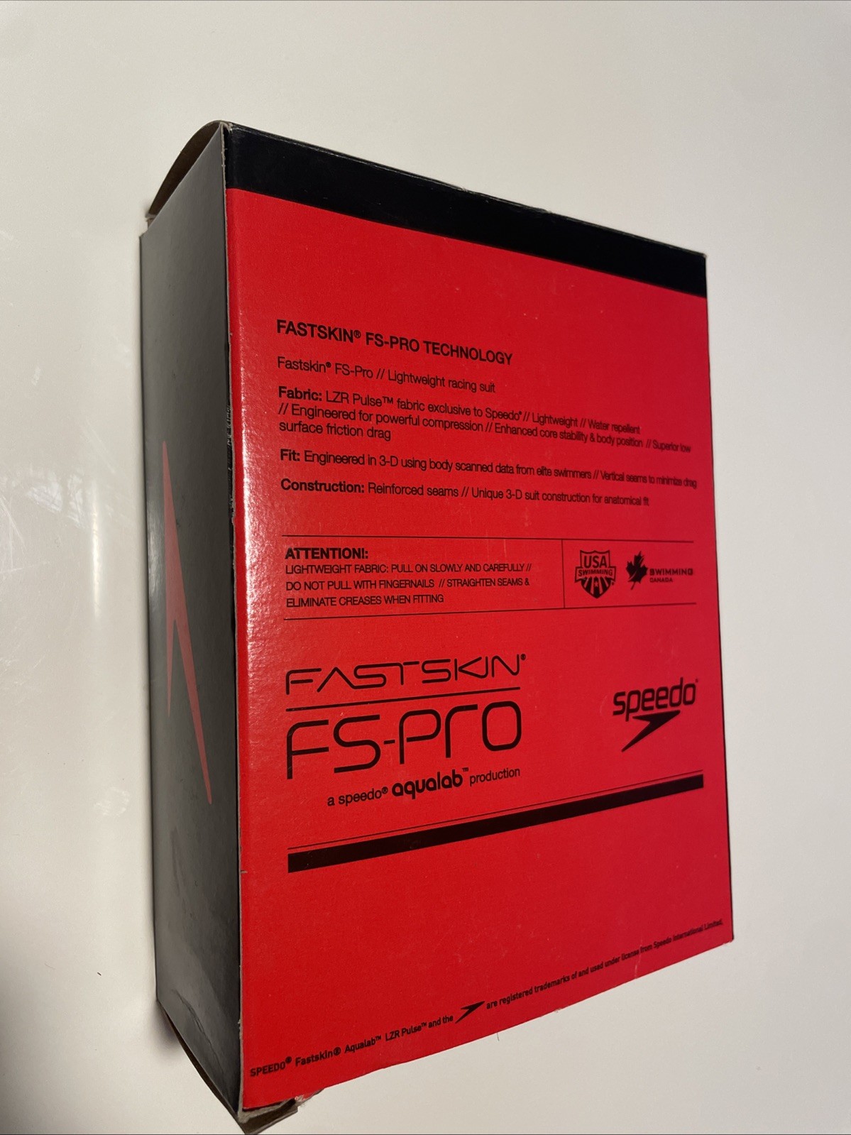 New with tags/box Fastskin FS-Pro Women’s Open back Race Swimsuit- Black Size 34