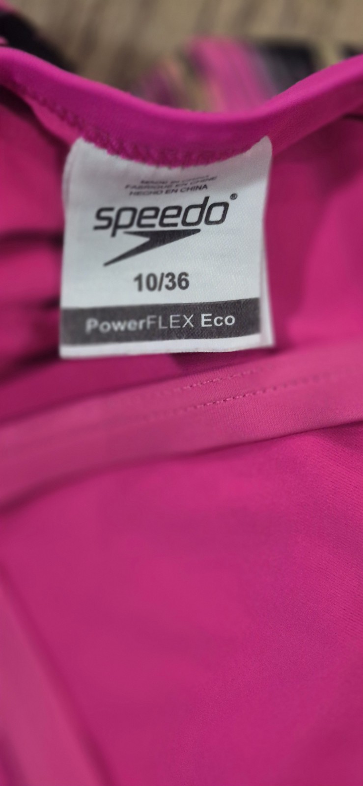 Speedo One Piece Swimsuit Women’s 10/36 Pink & Black Abstract Athletic Swimwear