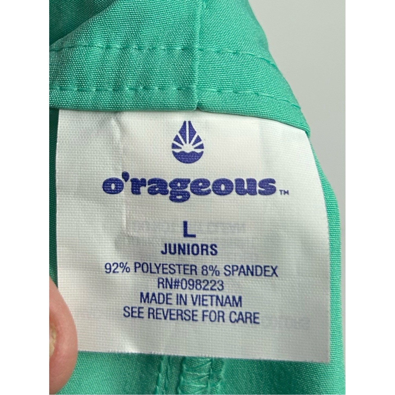 O’Rageous Teal Swim Trunk Shorts Girls Juniors Large