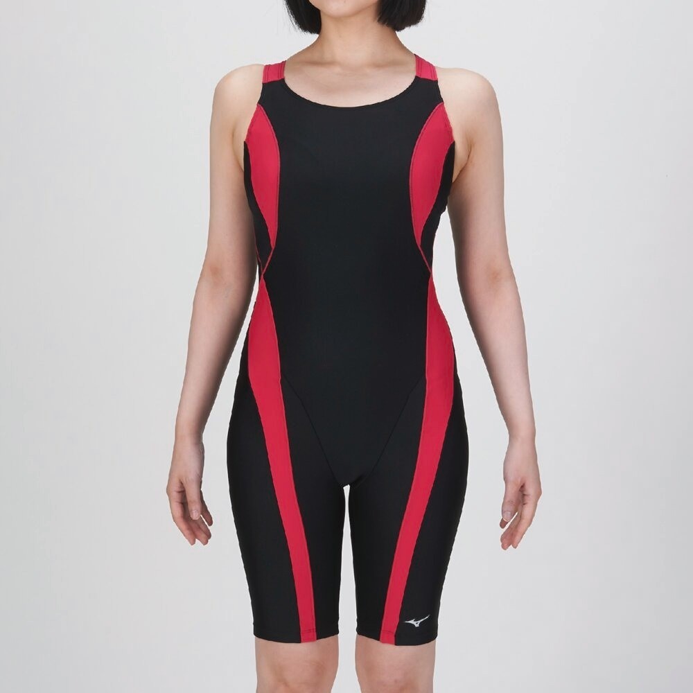 Mizuno Women’s Stroke ONE Swim Fitness All-in-One Suit N2JGC33096 Black/Wine