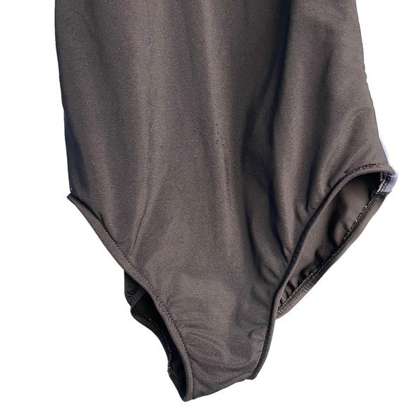 Miraclesuit Black One Piece Swimsuit w/ White Trim & Racerback Cutout – Size 10