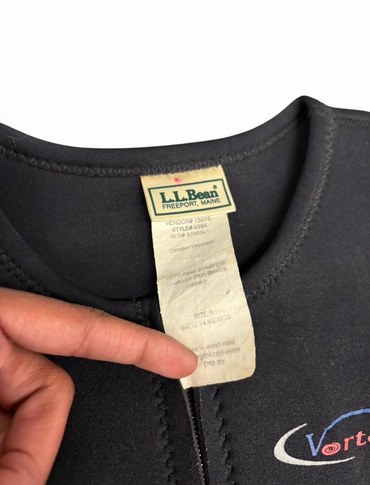 Vintage L.L.Bean Wet suit Sz 8 Black & Blue Deep Sea Water Sports Scuba Dive