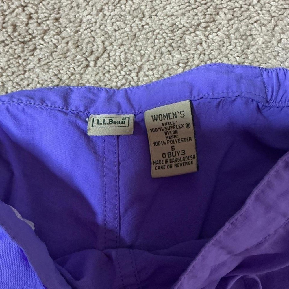 L.L.Bean Women’s Purple Nylon Quick Dry Swim Trunks Shorts Size S