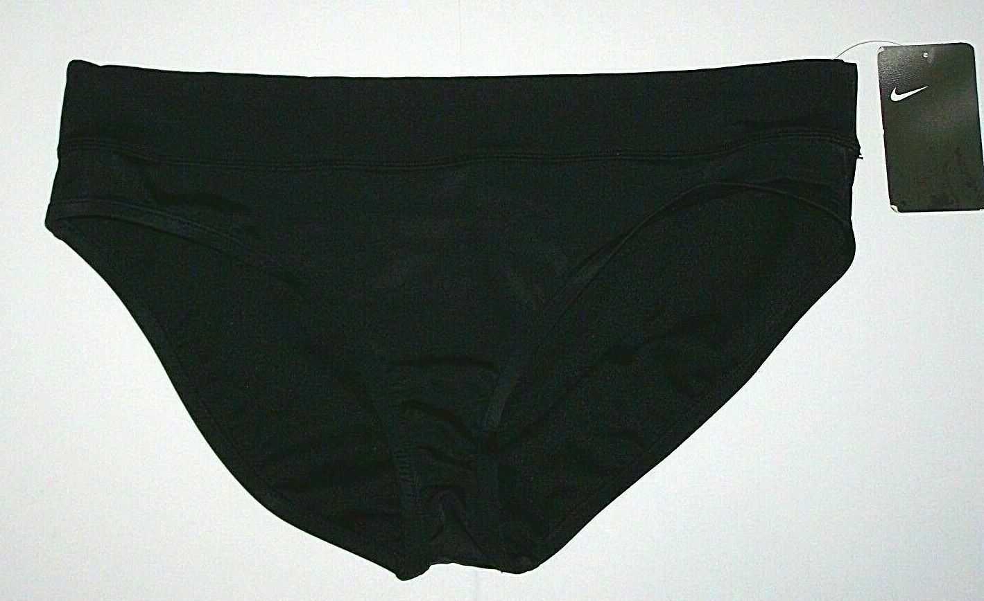 Nike Full Bottom Swimsuit Swimwear Swim Hipster Bikini Lined Beachwear, Black