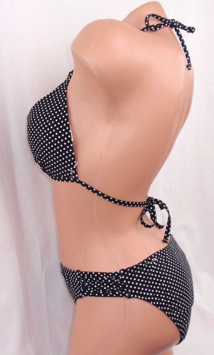 California Waves Bikini Swimsuit Women’s Swimwear Size XL Padded Polka Dot Top