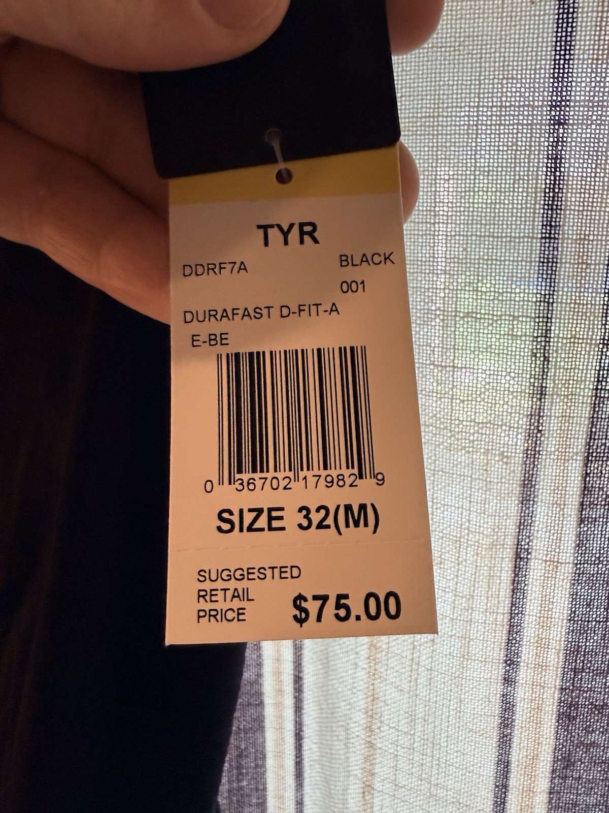 TYR Women’s Size 32 Swimsuit Durafast Maxfit Solid Black DDRF7A US 8 M NEW