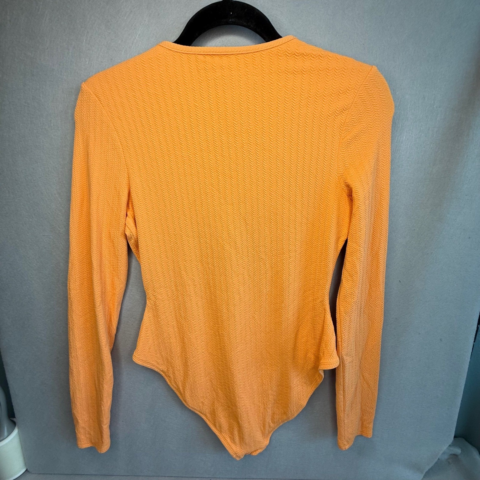 Womens Dippin Daisy’s Orange Swim Textured Half Zip Long Sleeved Rash Guard M