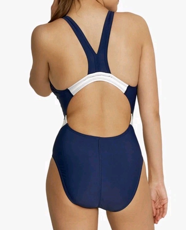 Women’s Speedo Swimsuit Size 4 | Fusion Splice One Piece, Navy, Hydrobra