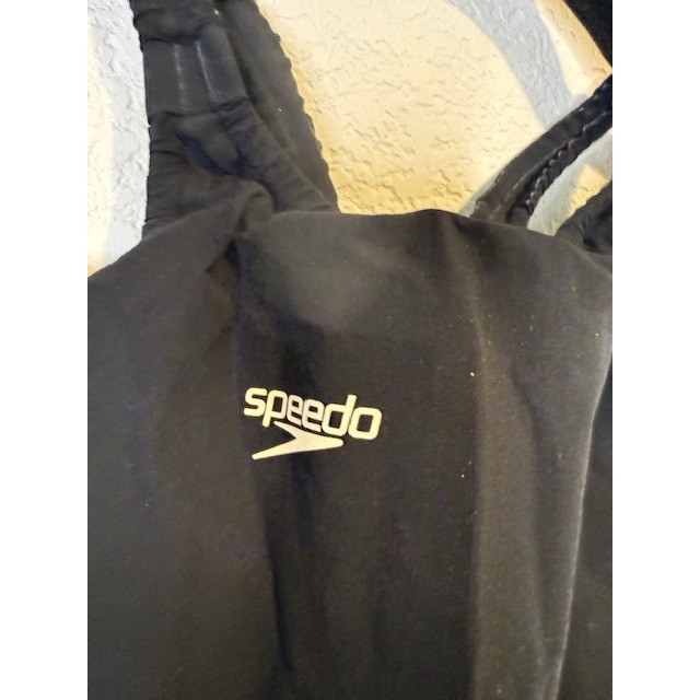 Speedo LZR Racer Elite 2 Open Back Kneeskin Swimsuit Black FINA Approved sz 18?