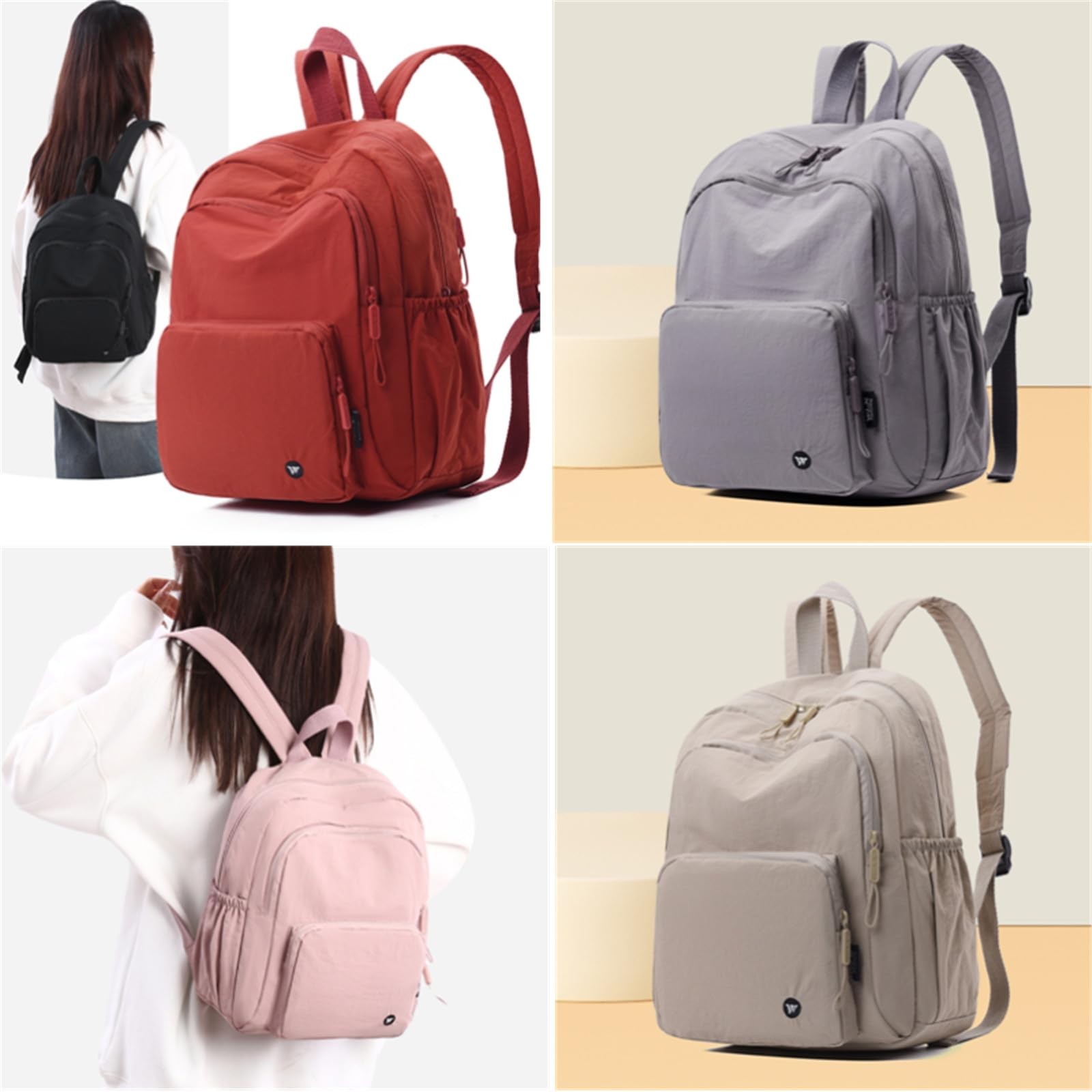 Wafybsre Small Nylon Backpack Mini Casual Daypack Lightweight Backpack For