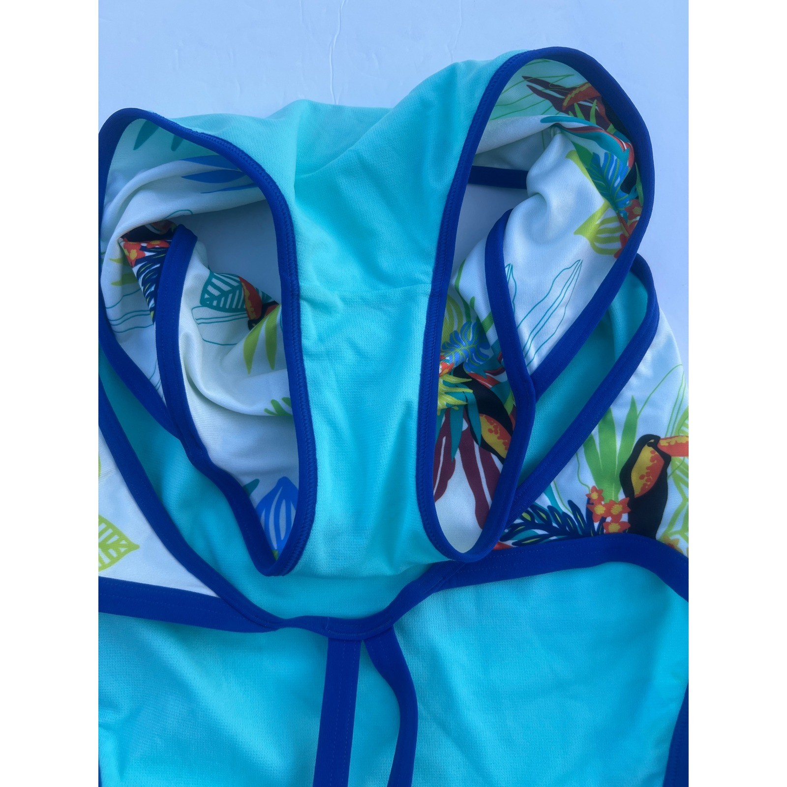 Arena Toucan Super Fly Back One Piece Swimsuit Tropical Floral Size 32
