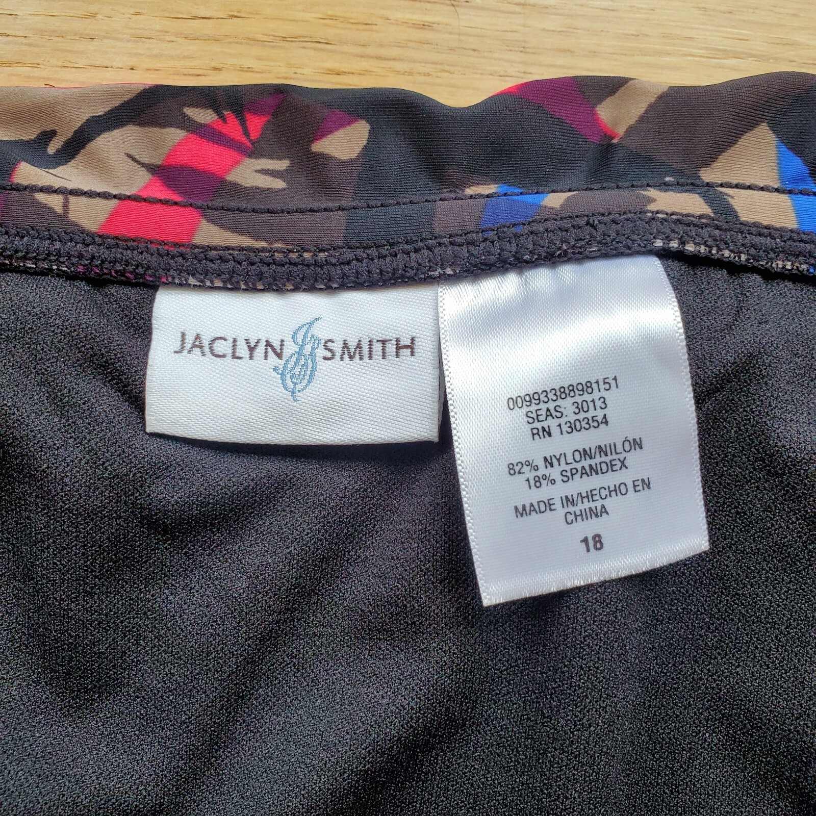 Jaclyn Smith Size 18 Foldover Tropical Abstract Bikini Swimsuit Bottom NWT