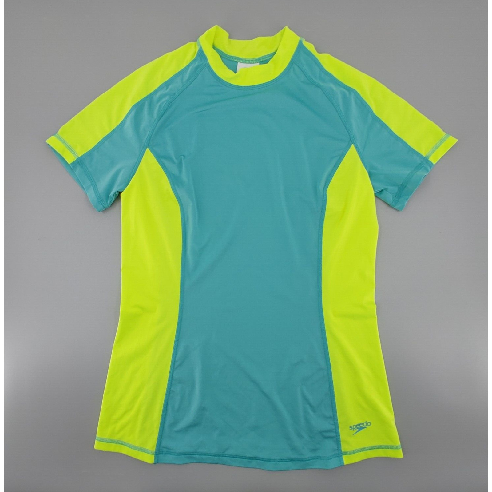 Speedo Rashguard Womens Medium Green Swim Top UV Protection Outdoor Beach