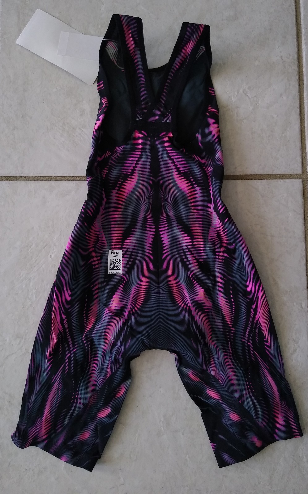 TYR Venzo Genesis Closed Back Tech Swim Suit Color Steel Pink Size 20 Technical