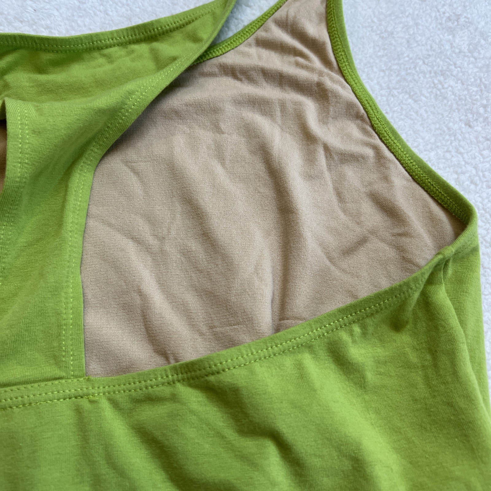 Women’s Green Solid One-Piece Sleeveless Racerback Swimsuit Style Size 18W