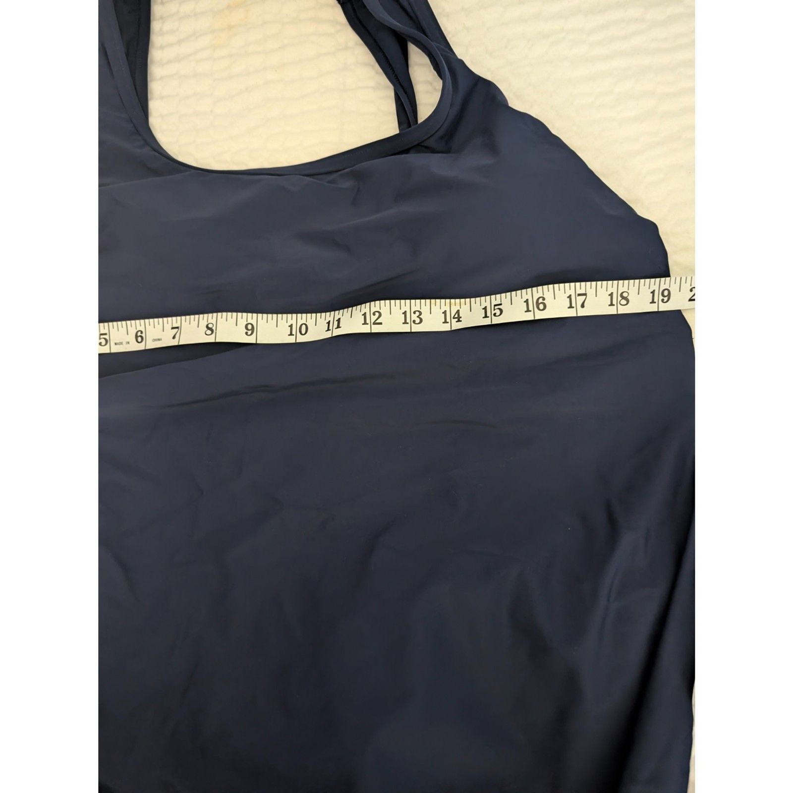 Women’s Lands’ End One-Piece Swim Dress With Attached Shorts L 14-16 NWOT