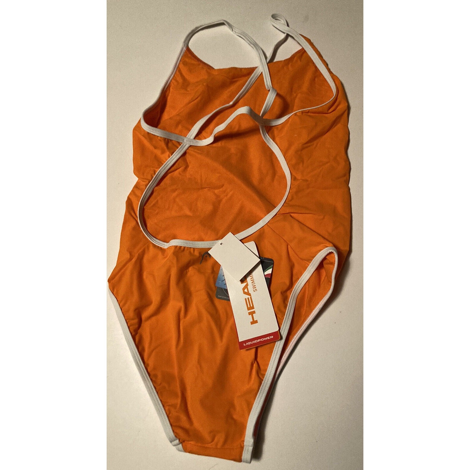 HEAD Womens Swimming Swimsuit LiquidPower Tropic Lady. Orange. Size 34. Open Box