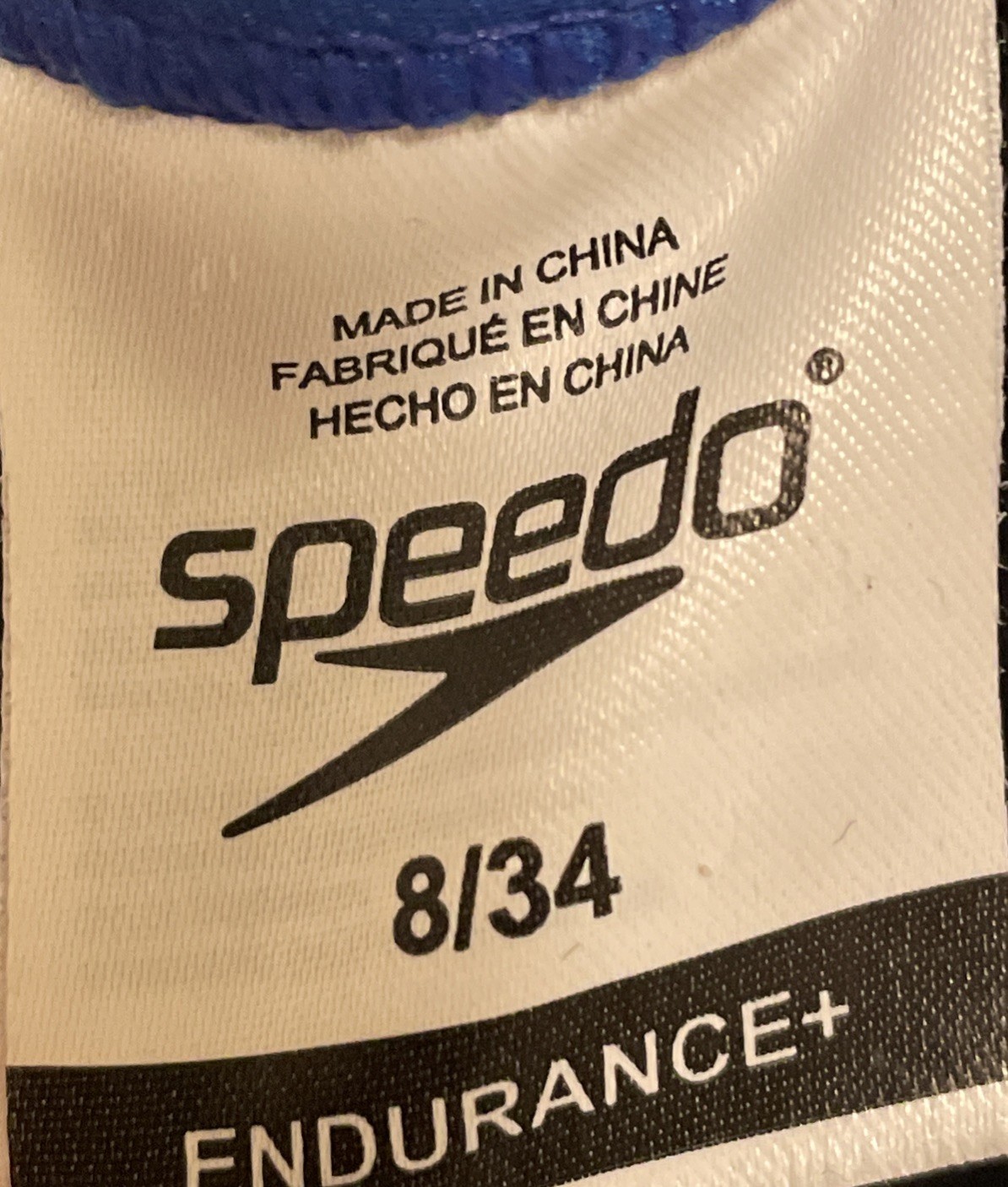 Speedo Women’s Endurance Swimsuit Size 34 / 8 Blue