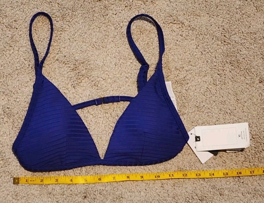 Rip Curl Women’s Standard Premium Surf Fixed Triangle Top Blue Size M New