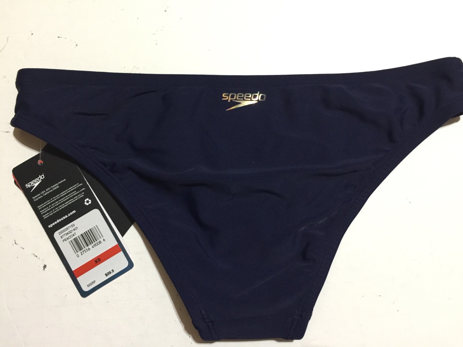 SPEEDO Hipster Peacoat Navy Bikini Swim Bottom UPF 50+ U.S Women X-Small $39.50