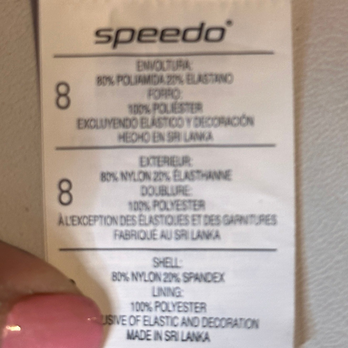 SPEEDO Women Red Black Shattered Glass One Piece Swimsuit Size 8