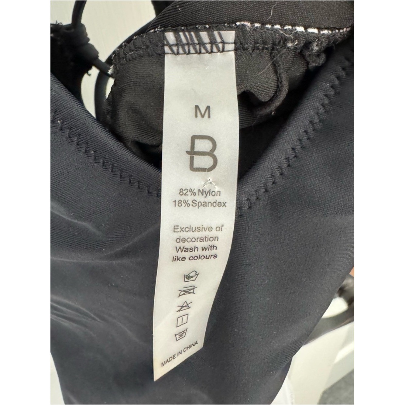 BMJL Viral TikTok Swimsuit Black White Slimming Lace Up M