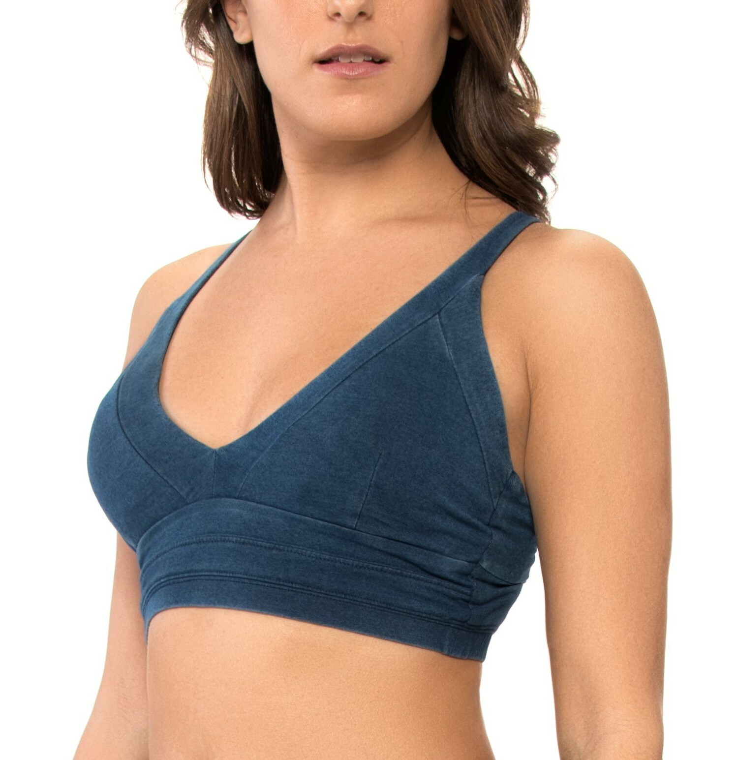 Body Glove Women’s Swift Cross Back Sports Bra, Denim, X-Large