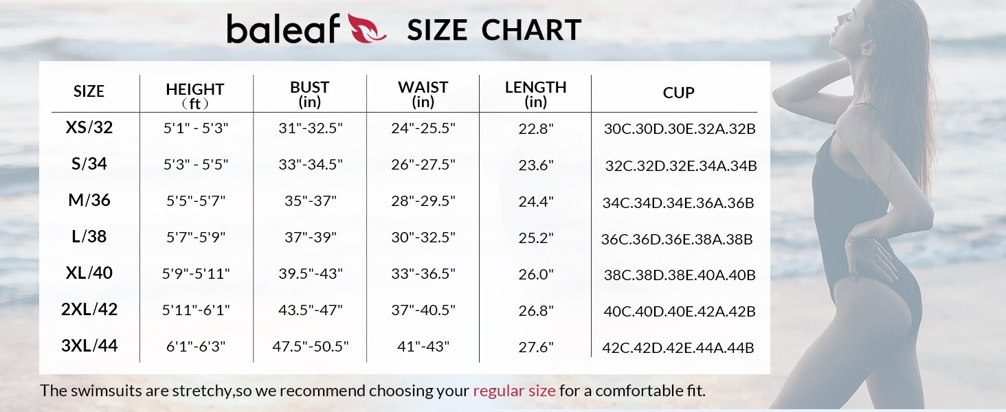 BALEAF Women’s Athletic Training Adjustable Strap One Piece Swimsuit, Blue, 34