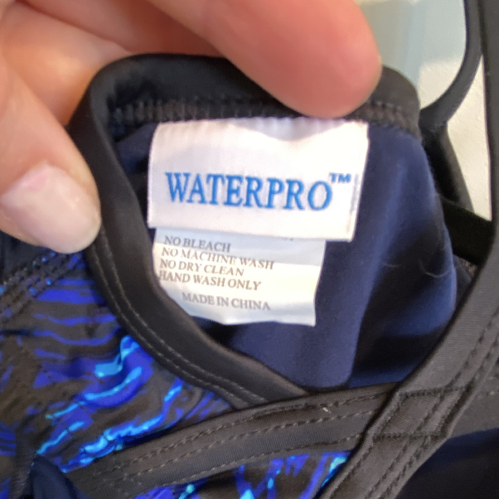 WATERPRO Storm Thin Strap One Piece Competitive Swimwear Blue Size 28 Brand New