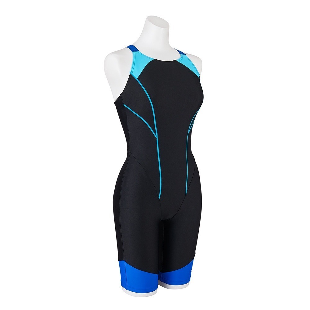 Mizuno Women’s Stroke ONE All-in-One Swim Fitness Suit N2JGB30292 Black/Blue