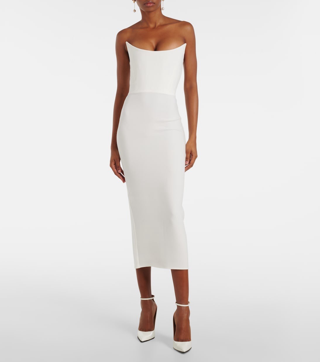 NWOT ALEX PERRY Bridal strapless midi dress US4 $1150