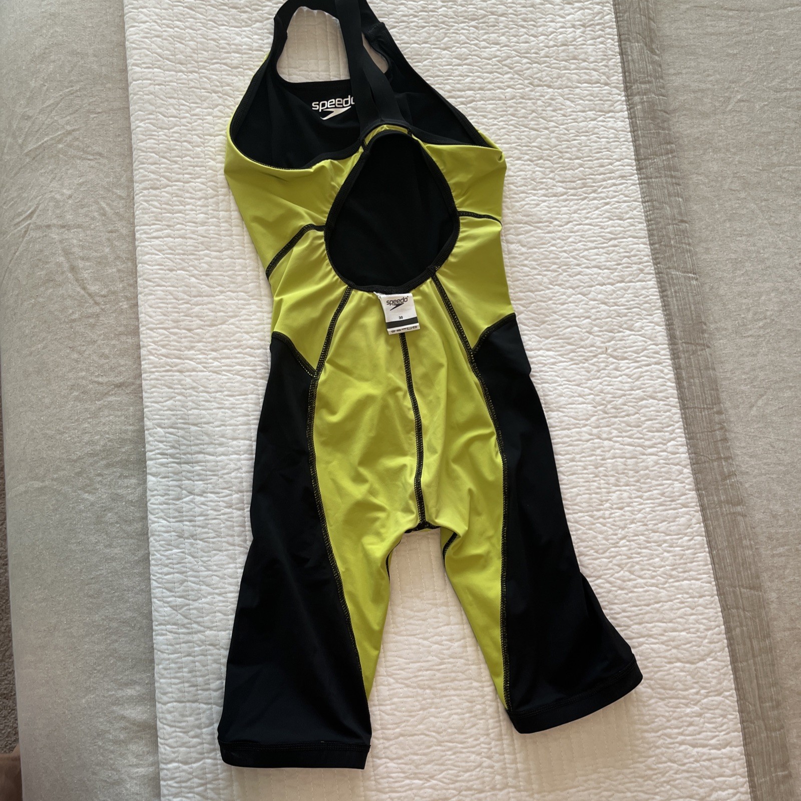 Speedo Vanquisher Kneeskin Tech Suit Black Size 30 12-Under Approved Legal EUC